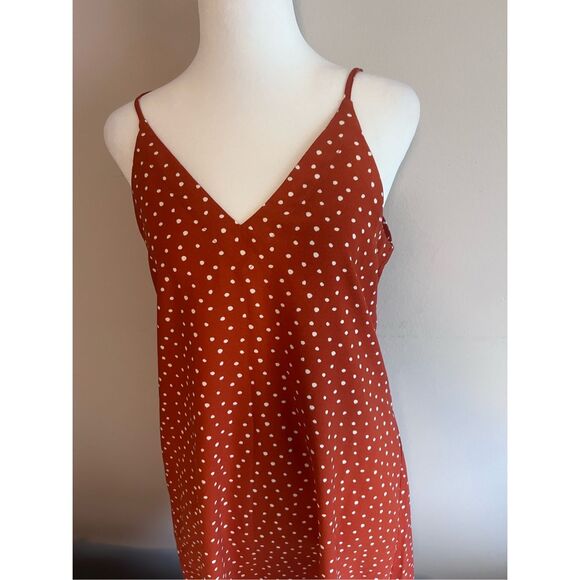 Limited NWT Orange / White spots Slip Dress Lined - Picture 3 of 8